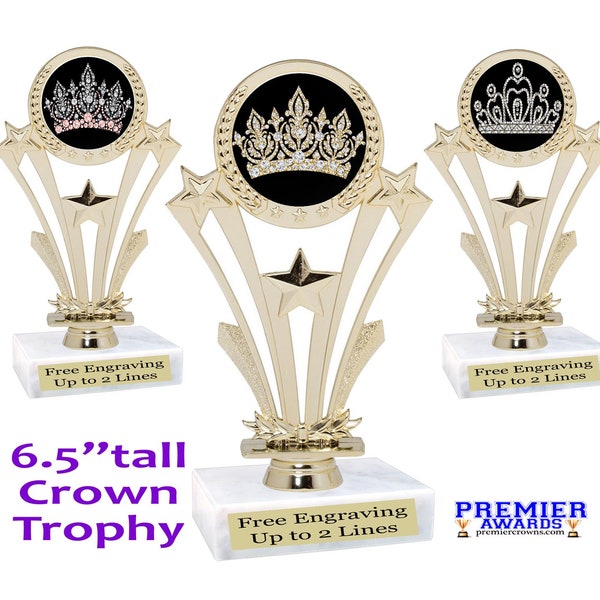 Crown Trophy.  Great for pageants, contests, competitions, recitals, schools, or just for that special person in your life.