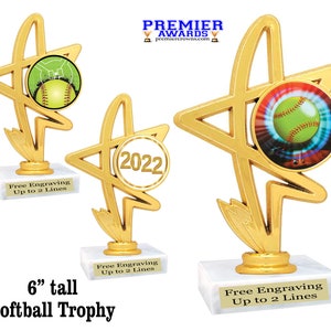 Softball trophy.  Female figure.  Great trophy for your team, tournaments, family games, and recreation departments  6&quot; tall