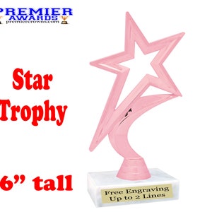Pink Star trophy.  Perfect for any event, contest, pageant or just for that &quot;Star&quot; in your life!