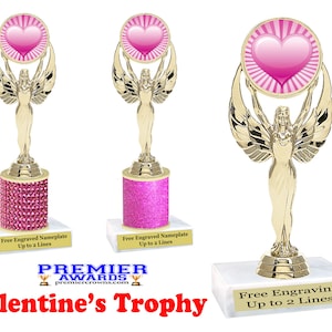 Valentine theme trophy.  Great trophy for your Valentine theme events, parties, pageants or just for that &quot;sweetheart&quot; in your life!