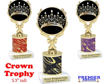 Crown theme Trophy.  Cute trophy for any pageants, contests, event or just because the Queen in your life deserves a trophy!