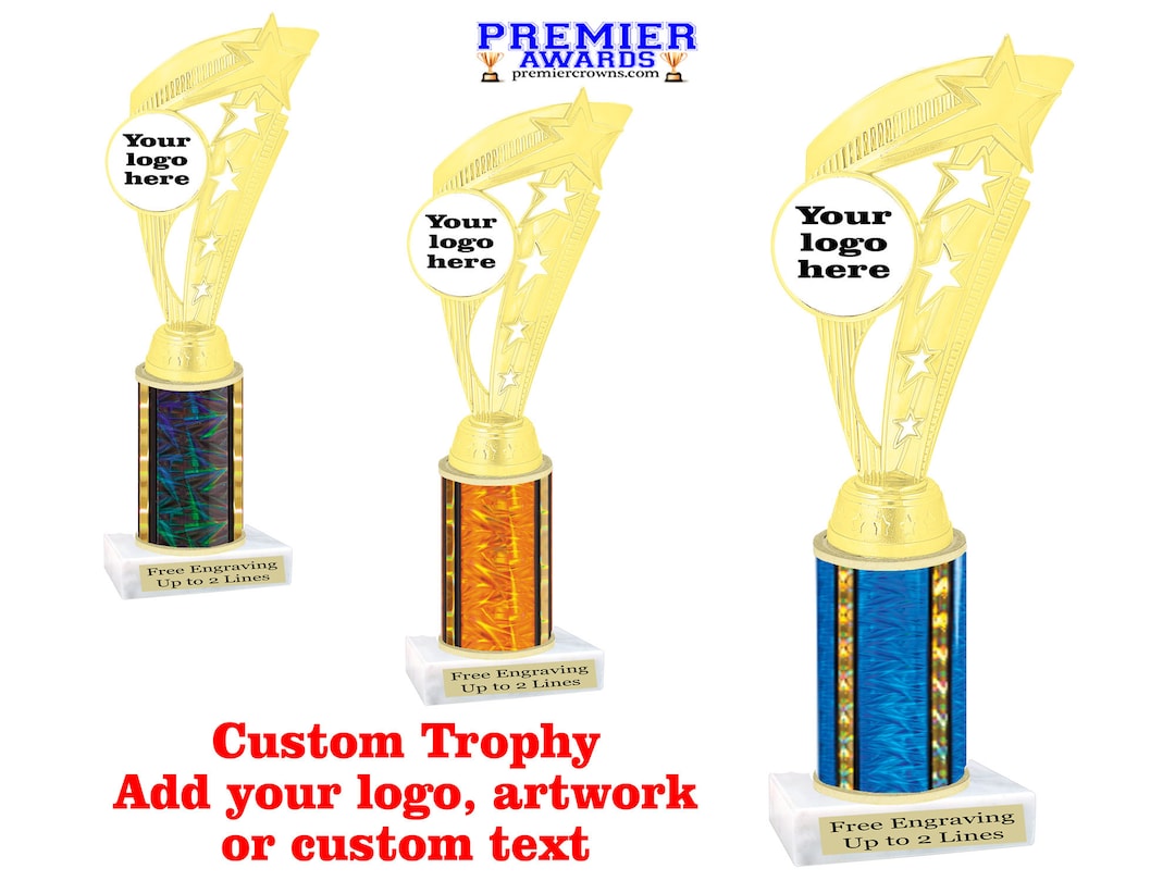 Trophy Layout Content Custom Trophy With Choice of 9 Column Colors. Add You Logo or Custom ...