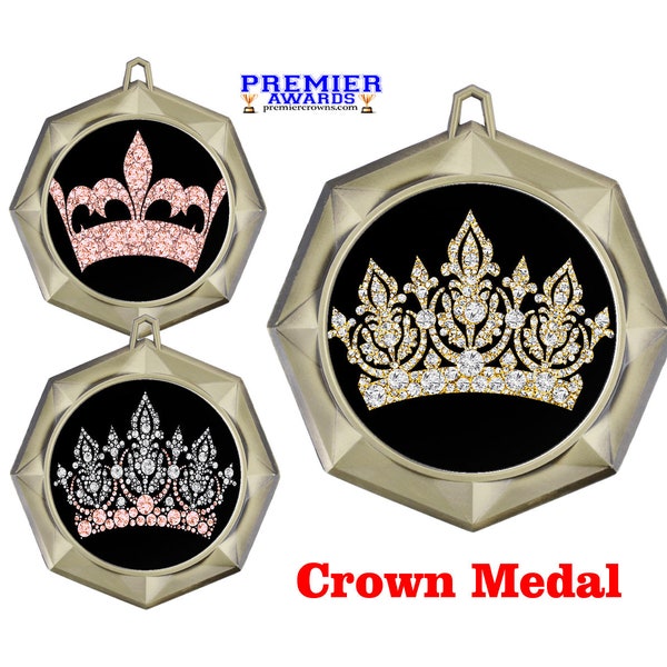 Crown  Medal.  Every Queen and Princess in your life will love this crown medal.  Great for pageants, contests, events and more!