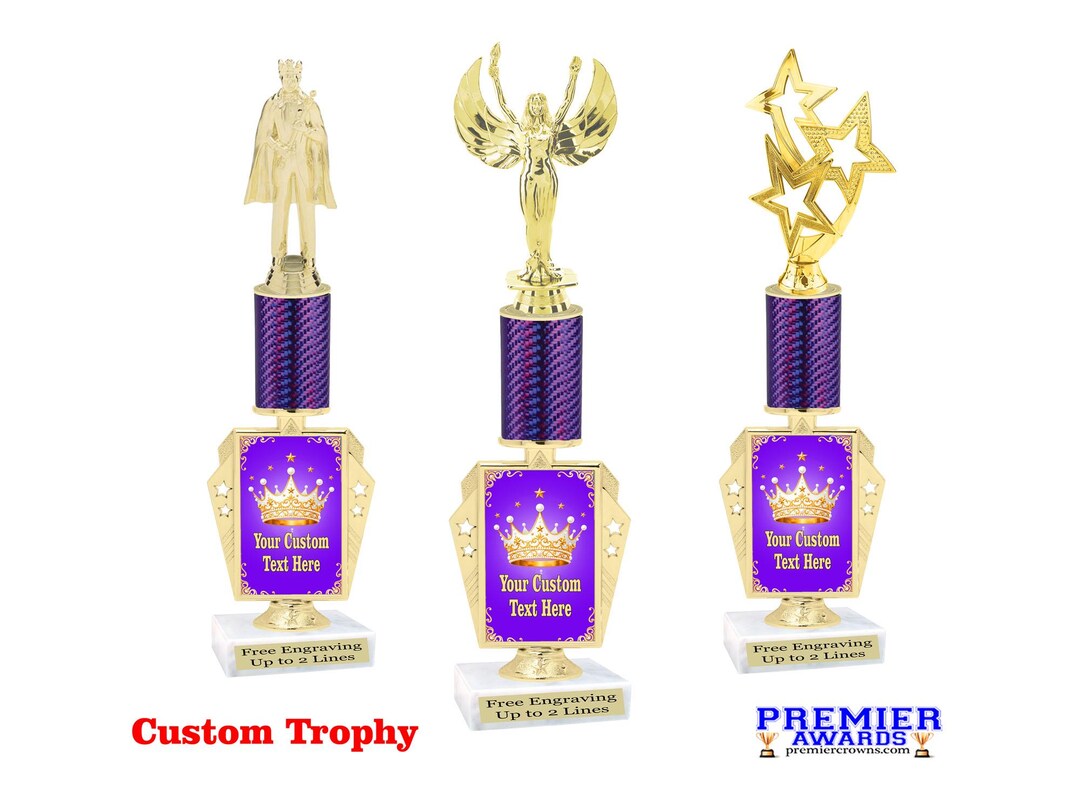 Custom Crown Theme Trophy for Your Pageants, Contests, Events or the ...
