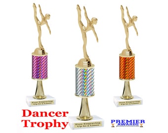 Dancer Trophy.  Great for recitals,  squads, schools, rec departments, contests, competitions and more!