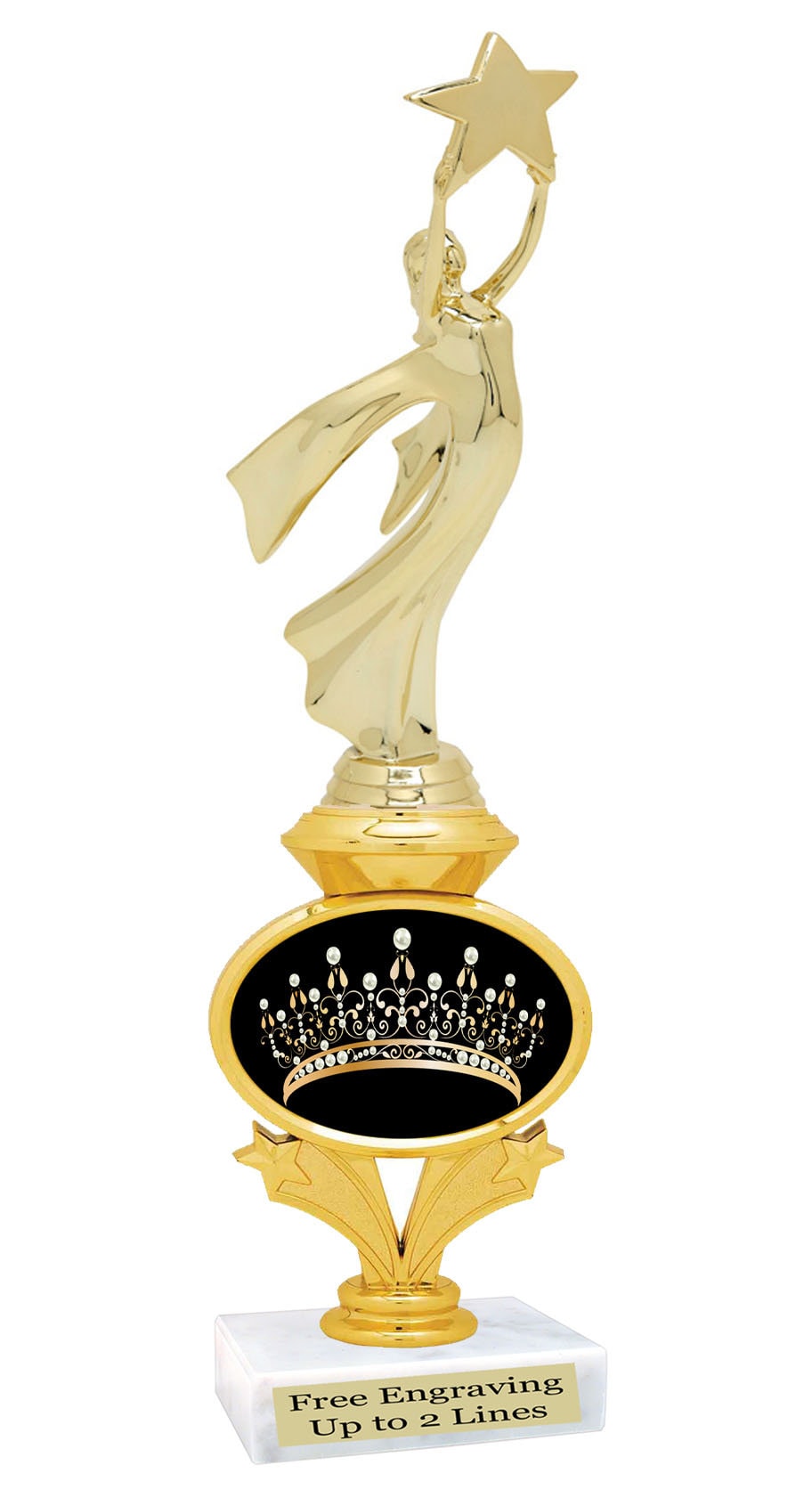 Crown theme trophy. 11 tall. Great award for any Etsy