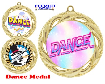 Dance medal.  Dance recitals, Dance Schools, Schools and more will love this Dance theme medal.