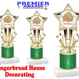 Gingerbread House Decorating.   Glitter Column.  Great for your Holiday events, contests and more