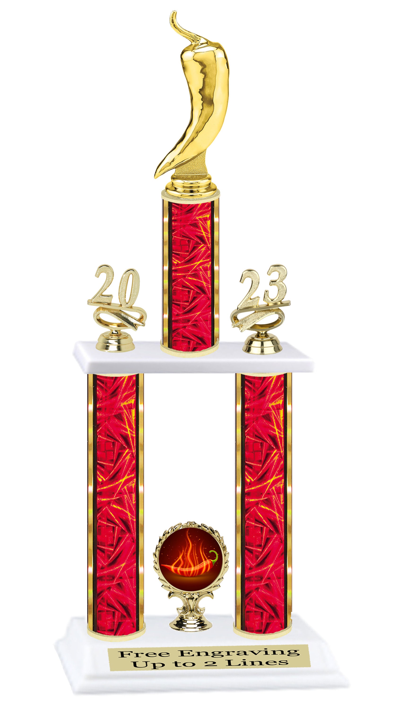 Chili Themed 2-column Trophy With Choice of Column. Available in 3 ...