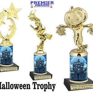 Halloween  trophy.  Great for costume contests, pumpkin carving contests, office parties, and more.