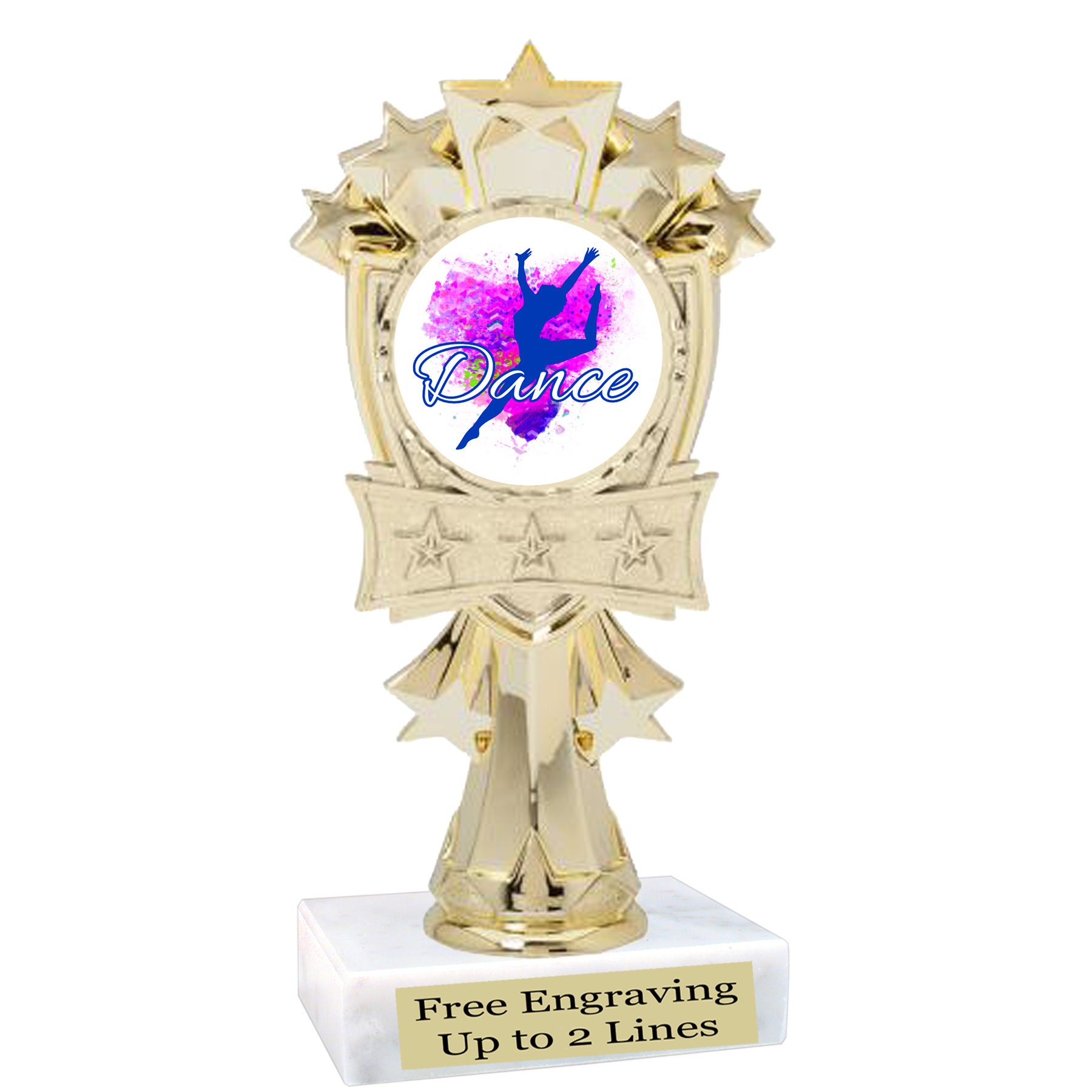 Dance Trophy With Choice of Art Work. 6