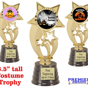Halloween Costume Contest trophy for your costume contests.  8 1/2&quot; tall - 9 designs