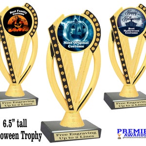 Halloween Costume Contest trophy.  Choice of 9 awards from Scariest to Cutest Baby!  6.5&#39; tall.