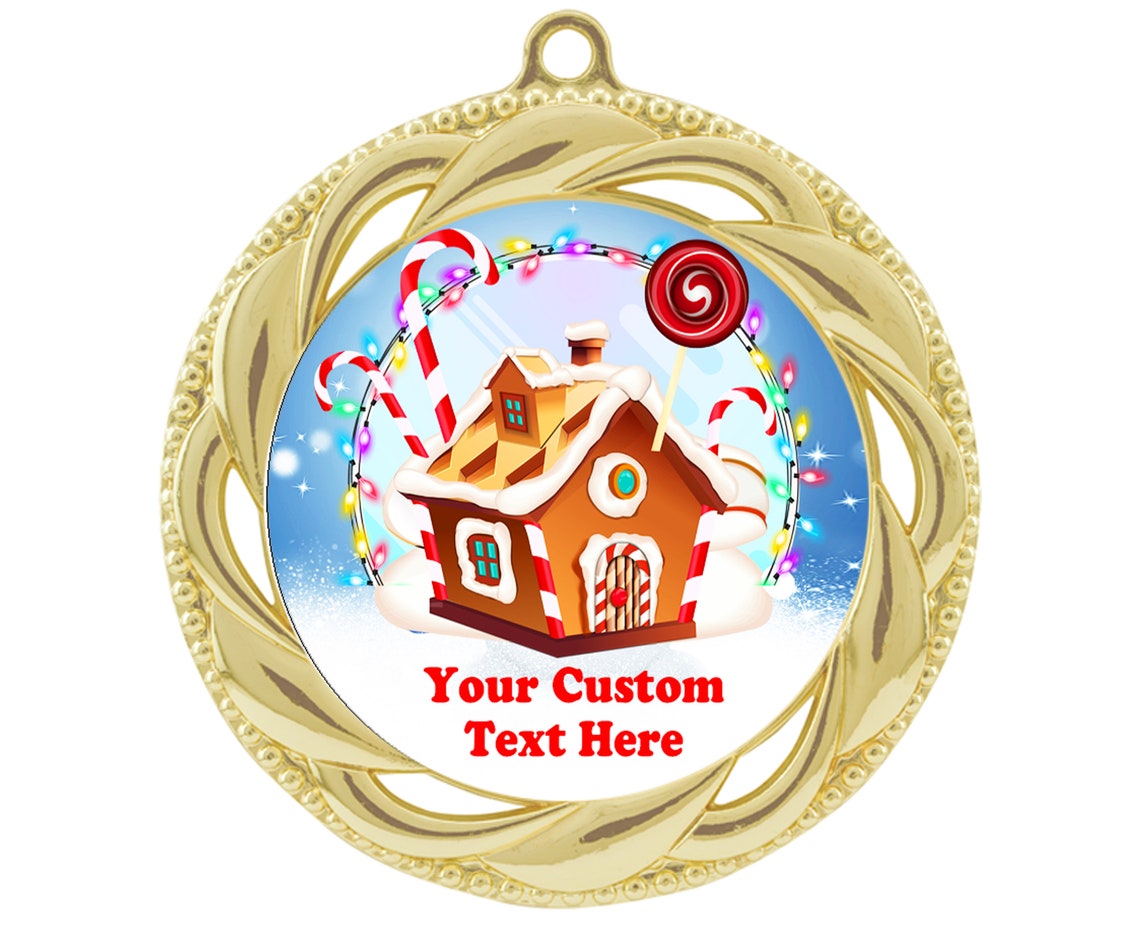 Custom Gingerbread House Medal. Great Award for Those Holiday  Etsy
