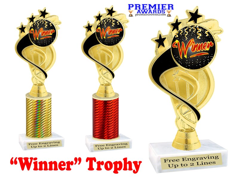 WINNER Theme Trophy. Great Trophy for Any Event Pageant Etsy