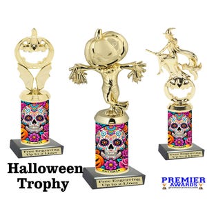 Halloween  trophy.  Great for costume contests, pumpkin carving contests, office parties, and more.