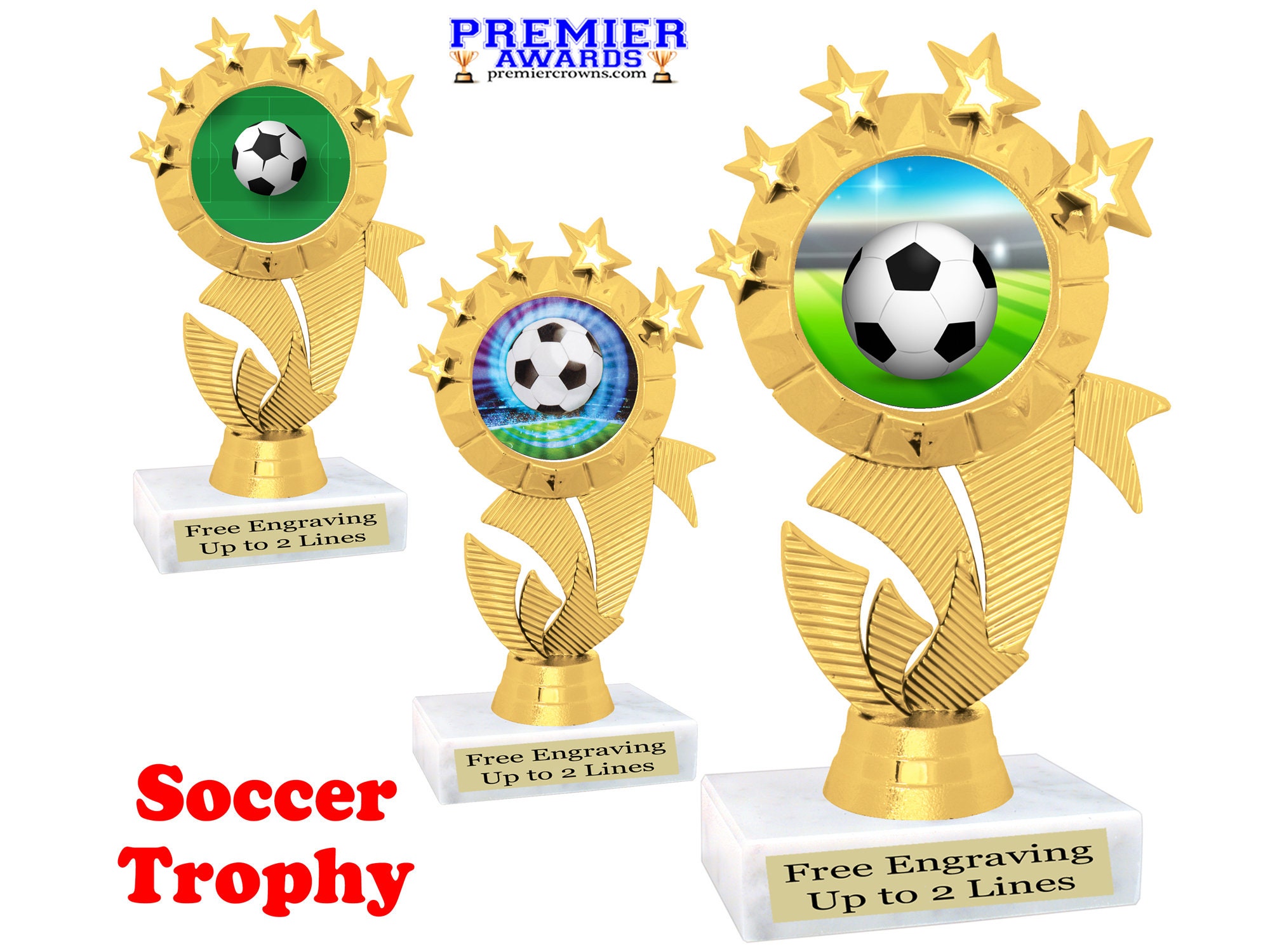 Soccer trophy.  Great trophy for sports leagues, schools, recreation depts. and more.  6" tall