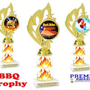 BBQ Cook Off trophy.  Great trophy for BBQ cook off events, BBQ events or just for your great chef!