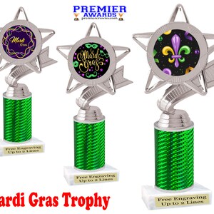 Mardi Gras Trophy. Great trophy for any event, competition, party, parade, pageant and more!