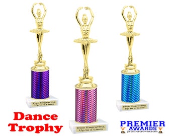 Dance Trophy.  Great for Dance Squads, recitals, schools, pageants and for that favorite dancer in your life.