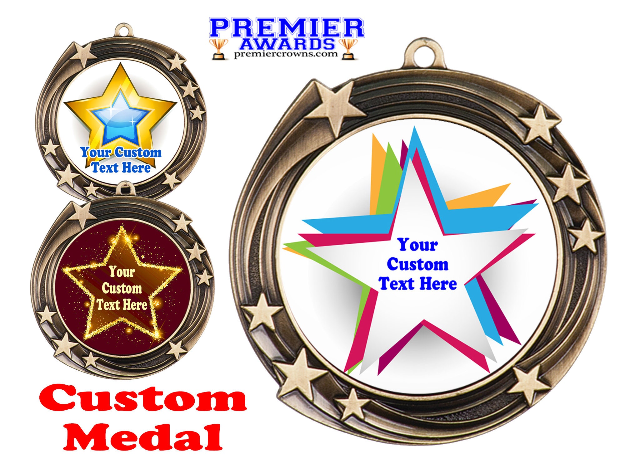 Custom  Medal.  A great medal for any event, contest, competition, pageant, party favor and more!
