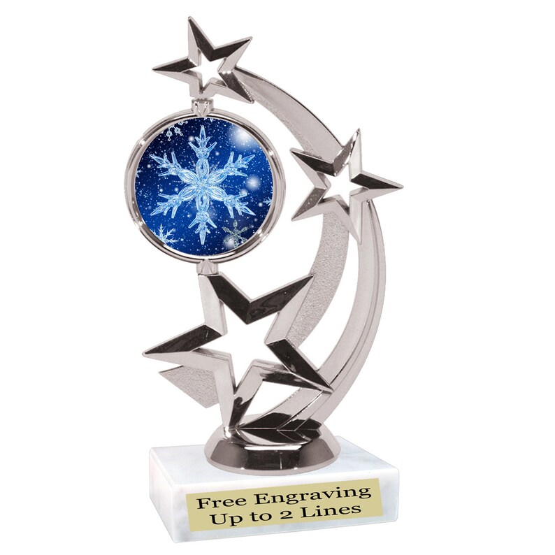 Snowflake Themed Trophy. 6.5