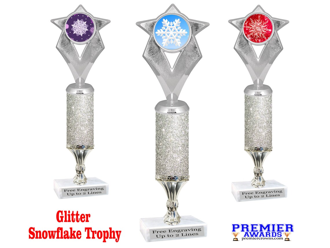 Snowflake Trophy. Great Trophy for Your Holiday Events, Santa Runs ...