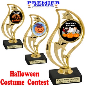 Halloween Costume Contest trophy.  Choice of 9 awards from Scariest to Cutest Baby!  6&#39; tall.  (90126