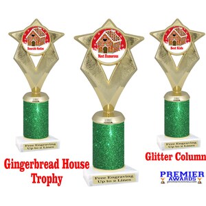 Gingerbread House Decorating.   Glitter Column.  Great for your Holiday events, contests and Gingerbread contests