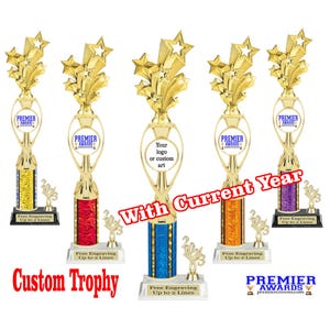 Custom  Trophy.  16&quot; tall  Great trophy for any event, competition, pageant, contest and more.  Custom with your logo, text or artwork