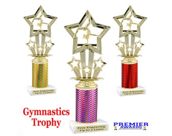 Gymnastics trophy.   Great trophy for your gymnastics competitions, schools, recitals, pageants and more.