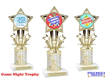 Game Night Trophy.   Great trophy for your Family Game Night!   Start a new tradition with this adorable trophy.