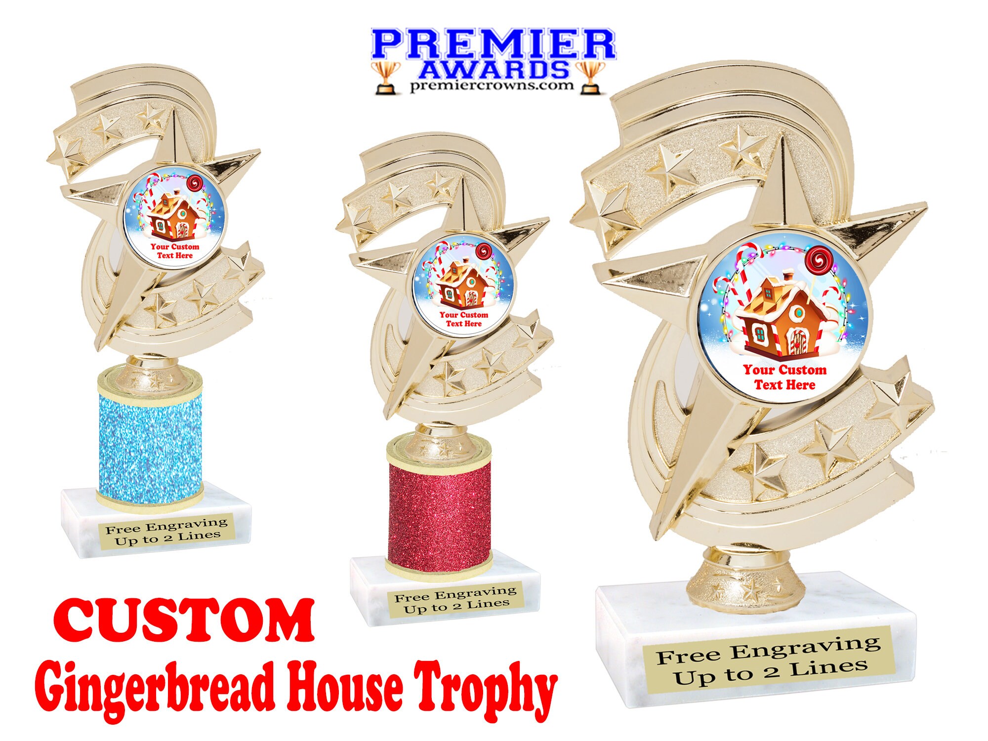 Custom Gingerbread House Trophy. Great trophy for your | Etsy