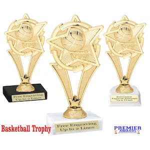Basketball trophy.  6&quot; tall.  Great for your team, schools, or your favorite basketball player.