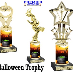 Halloween  trophy.  Great for costume contests, pumpkin carving contests, office parties, and more.