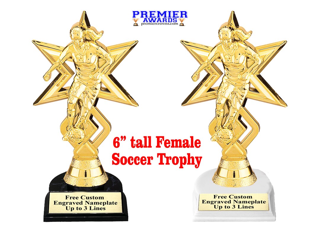 Female Soccer Trophy. 6 Tall. Great Trophy for Sports Etsy