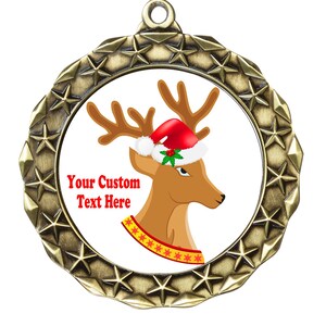 Custom Reindeer Theme Medal. Great Medal for Your Reindeer Runs ...