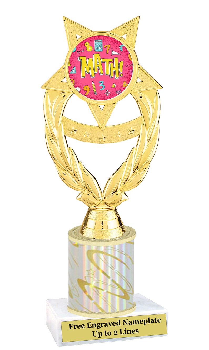 Math Theme Trophy. Great Award for Schools, Contests, Competitions ...