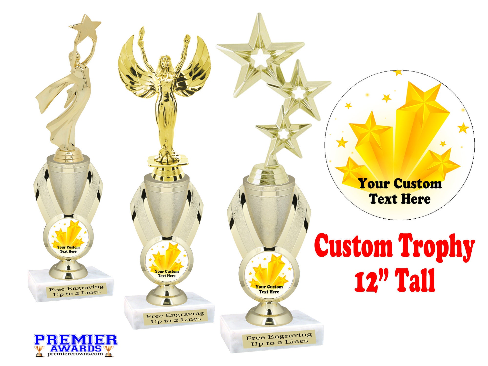Custom Trophy. 12 tall Great trophy for any event | Etsy