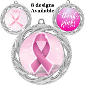 Silver Medal with awareness theme insert. Choice of 8 designs.   Includes free neck ribbon and engraving. 938S