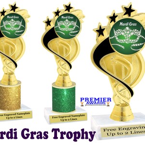 Mardi Gras  Trophy.   Great trophy for any event, competition, party, parade, pageant and more!