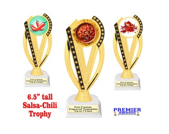 Chili - Salsa - BBQ trophy. Choice of artwork. Great trophy for cook off events, BBQs and more!