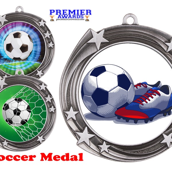 Soccer medal.  Soccer teams, schools, recreation departments and more will love this Soccer Medal.