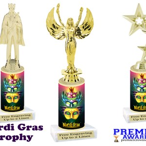 Mardi Gras Trophy. Great trophy for any event, competition, party, parade, pageant and more!