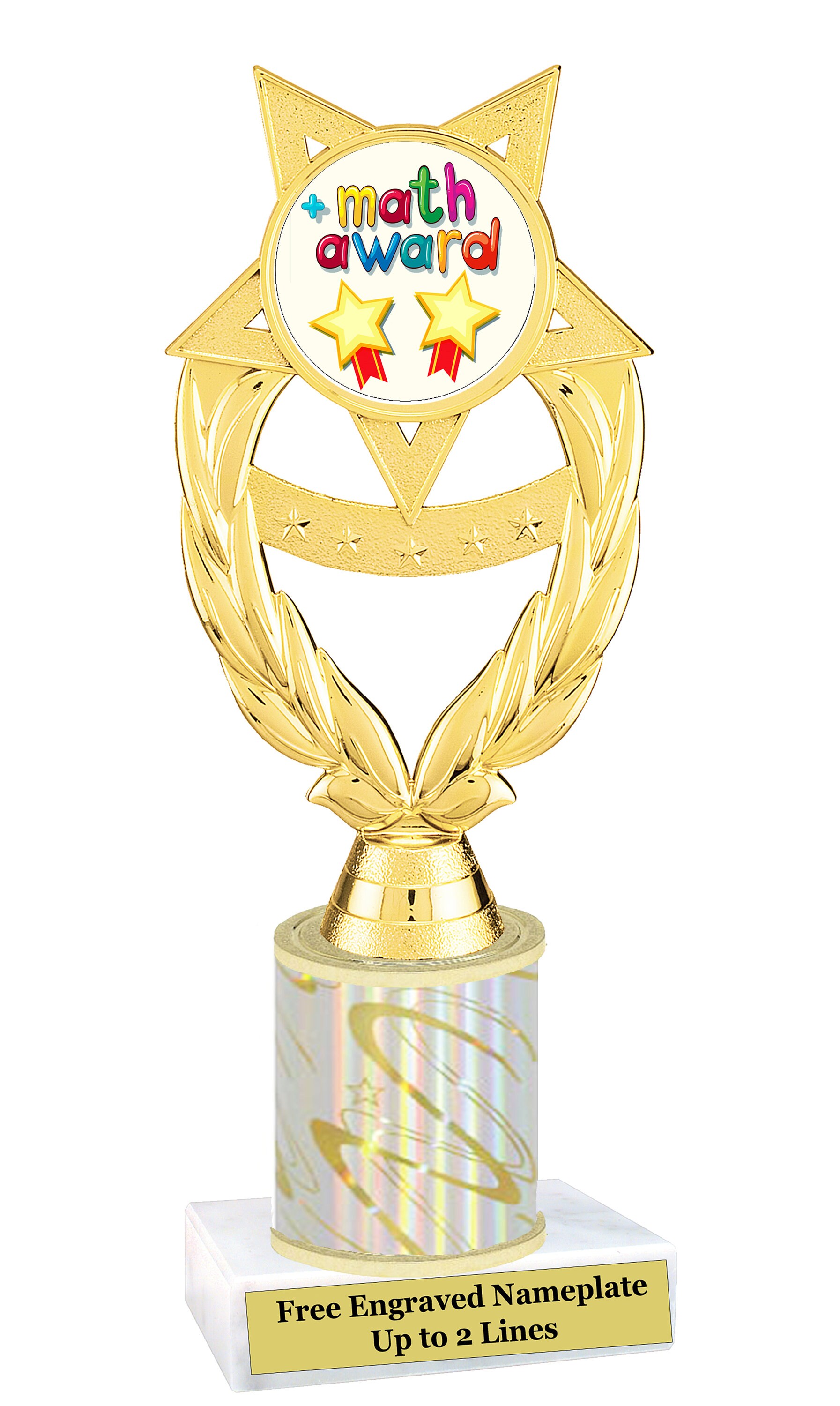 Extra Math Trophy Math Theme Trophy. Great Award for Schools, Contests, Competitions ...