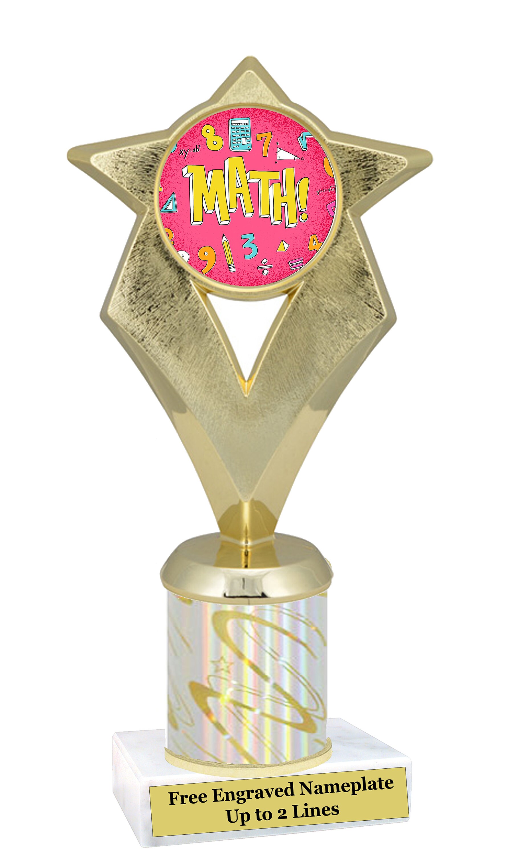 Math Trophy with Free Engraving - 4.75 inch