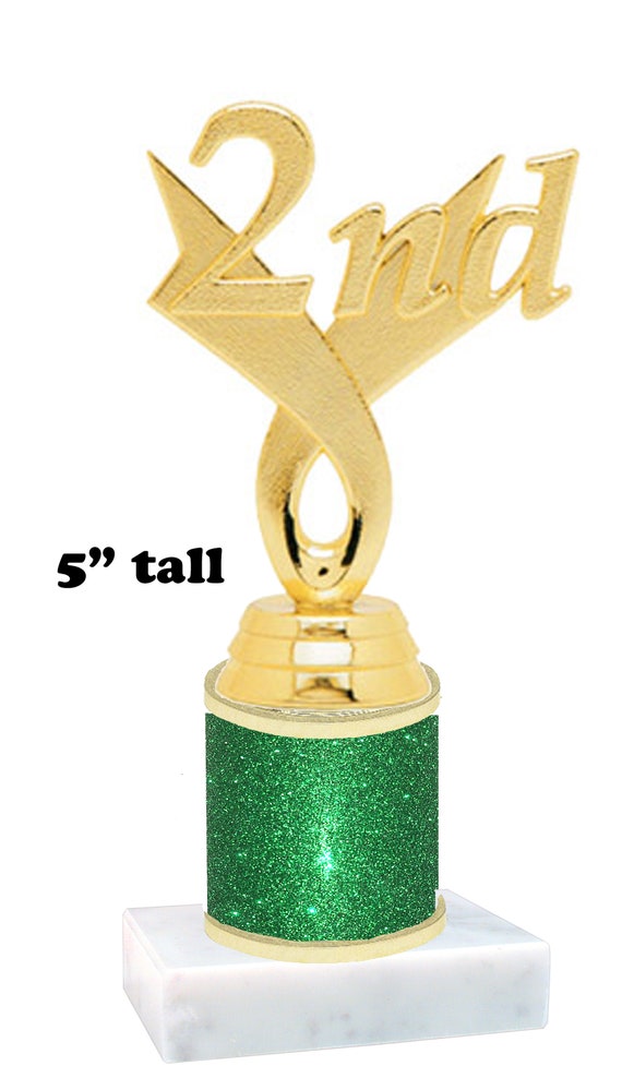 2nd Place Trophy. 5 Tall on Choice of Glitter Column. Great Trophy for  Events, Competitions, Sports and More - Etsy