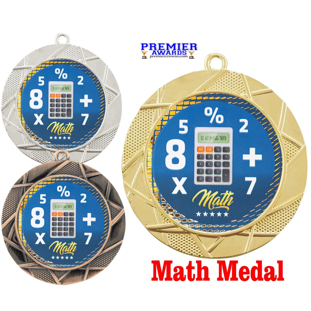 Math Medal. Great for Students, Outstanding Students, Schools, or Your ...