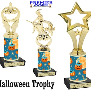 Halloween  trophy.  Great for costume contests, pumpkin carving contests, office parties, and more.