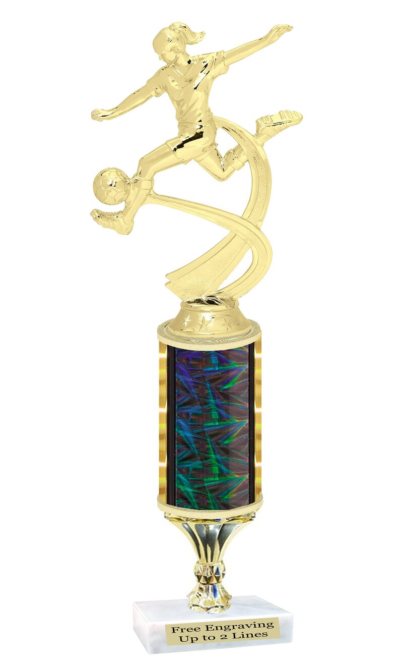 Trophée De Football Féminin 20 Cm – Personnalisable 3 Lignes – Neuf